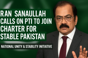 Rana Sanaullah, PTI, Charter for Stable Pakistan, Political Dialogue, National Stability, Pakistan News, PML-N, Government of Pakistan, National Reconciliation