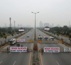 TLP protest Islamabad, mobile internet suspended, Rawalpindi roads blocked, Islamabad police, TLP demonstration, Islamabad protest news, Pakistan law and order