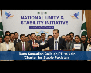 Rana Sanaullah, Charter for Stable Pakistan, PTI, Political Unity, National Stability, Armed Forces, Martyrs, PML-N, Pakistan Politics 2025