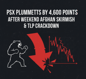 PSX plummets 4600 points, Pakistan stock market crash, TLP crackdown, Afghan border clashes, KSE-100 decline, Pakistan economy