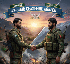 Pakistan, Afghanistan, Ceasefire, Kandahar, Border Clashes, Taliban, ISPR, Foreign Policy, South Asia, Security, Diplomacy, Pakistan Army, Peace Talks, Regional Stability. 48-Hour Ceasefire Between Pakistan and Afghanistan Agreed