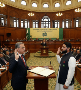 Governor Kundi Administers Oath to PTI’s Sohail Afridi as KP Chief Minister