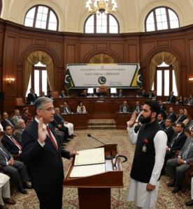 Sohail Afridi KP CM, Governor Kundi oath ceremony, PTI Khyber Pakhtunkhwa government, KP Chief Minister 2025, Pakistan Tehreek-e-Insaf politics, KP Assembly update, Pakistan political news