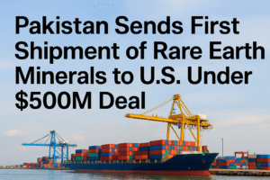 paktstan send first Pakistan rare earth shipment Pakistan U.S. mineral deal rare earth minerals Pakistan USSM Pakistan MoU Pakistan critical minerals export Pakistan mineral diplomacy U.S. investment in Pakistan mining